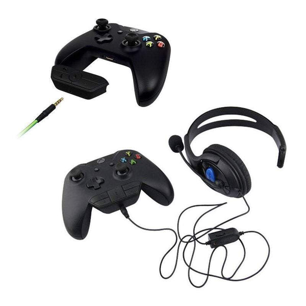 Stereo Headphone Adapter Audio Microphone Converter Xbox One Controller Black Cables & Adapters
