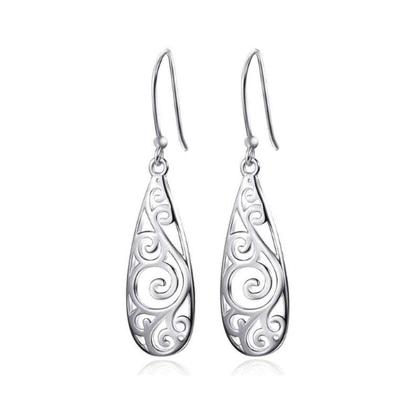 Veile Studios Sterling Filigree Teardrop Fashion Dangle Drop Earrings