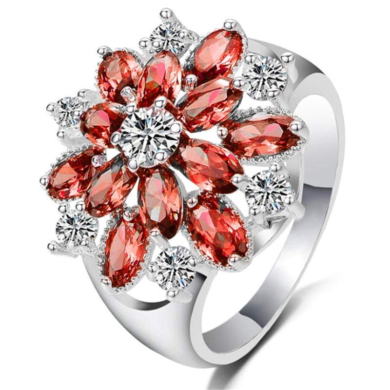 Veile Studios Sterling Silver Cubic Zirconia Snowflake Rings
