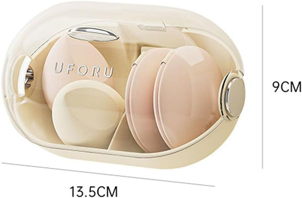 Punch Free Wall Mounted Beauty Egg Storage Box With Lid Makeup Bags & Cases