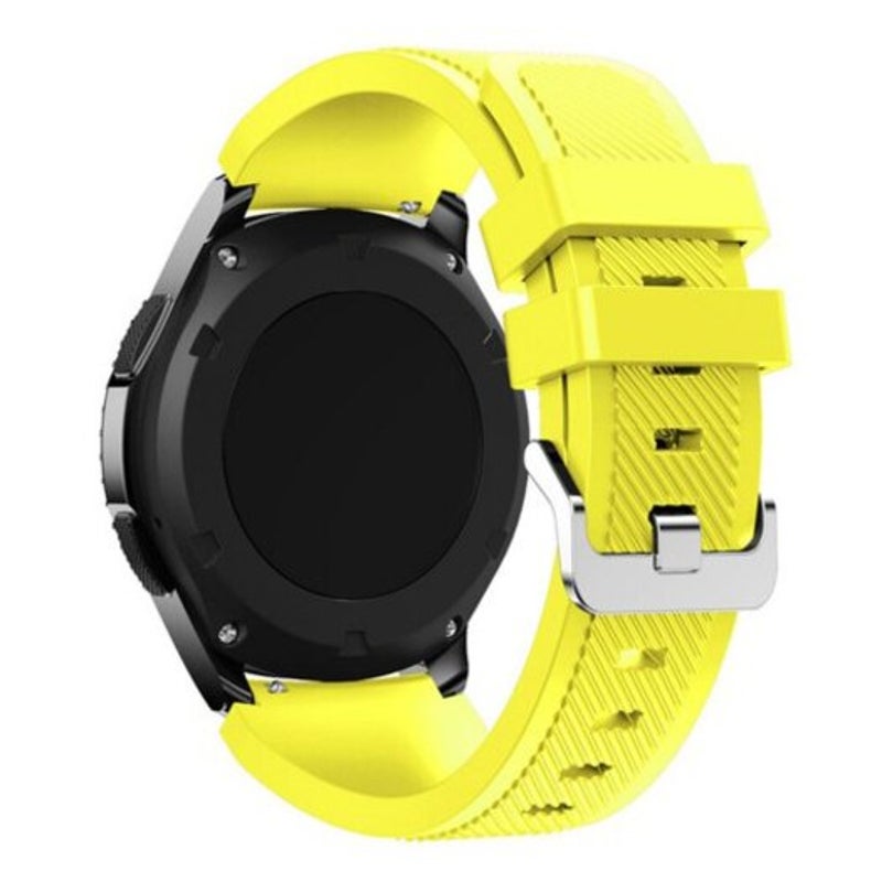 Strap Watch Band 20 / 22Mm For Samsung Galaxy Gear S3 Frontier Yellow Watch Bands