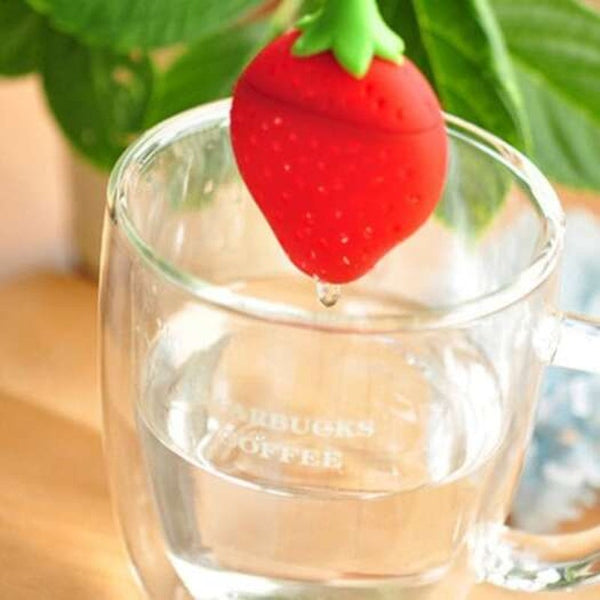 Silicone Strawberry Tea Infuser Teapot Tool Leaf Strainer Ball Holder