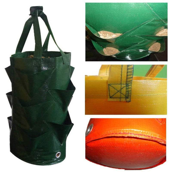 Pots Planters Strawberry Growing Bag Hanging Garden Fruit Vegetables Reusable Planting Baskets Pots Window Boxes