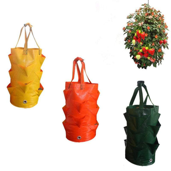 Pots Planters Strawberry Growing Bag Hanging Garden Fruit Vegetables Reusable Planting Baskets Pots Window Boxes