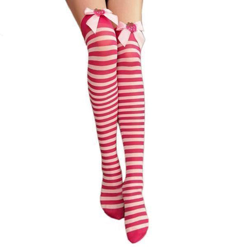 Strawberry Striped Stockings