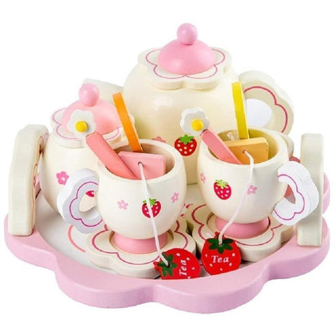 Strawberry Wooden Tea Set