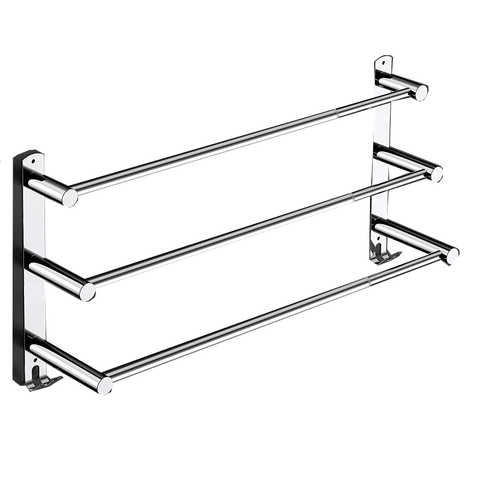 Stretchable 45-75 Cm Towel Bar For Bathroom And Kitchen (Three Bars)