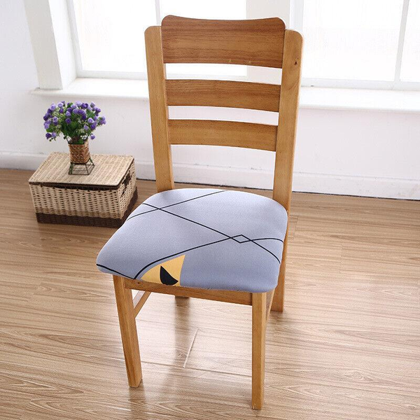 Stretch Dining Chair Seat Covers Removable Cushion Protector I Slipcovers