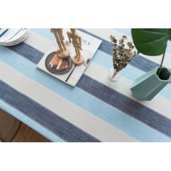 Stripe Waterproof Kitchen Table Cloth Tablecloth Rectangular Tablecloths Dining Cover 60 X 60Cm Table Cloths