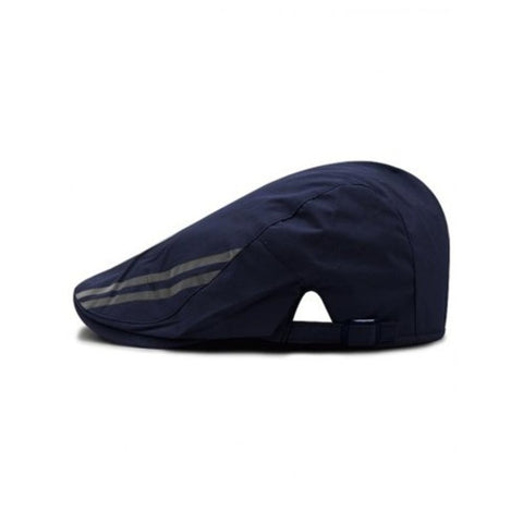 Striped Pattern Waterproof Newsboy Cap Cadetblue Hats