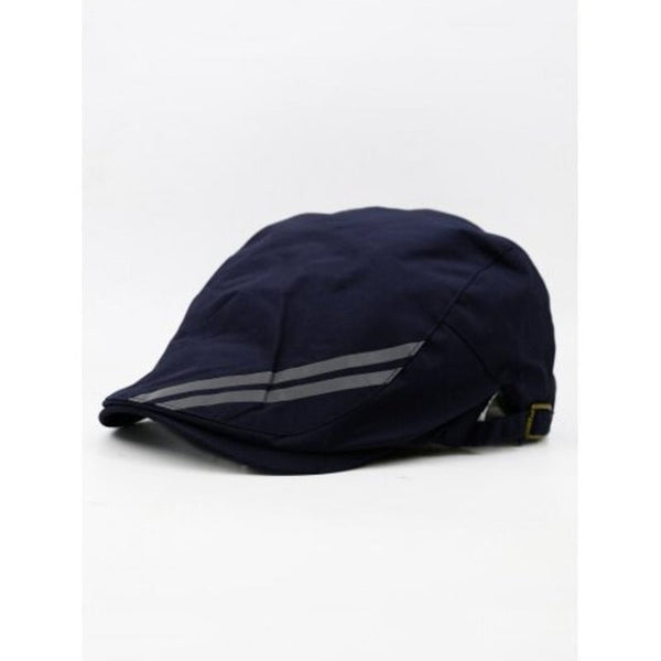Striped Pattern Waterproof Newsboy Cap Cadetblue Hats