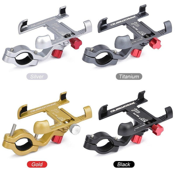 Strong Aluminum Alloy Bike Phone Mount Bicycle Motorcycle Holder Gold