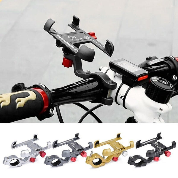 Strong Aluminum Alloy Bike Phone Mount Bicycle Motorcycle Holder Gold Mounts & Holders
