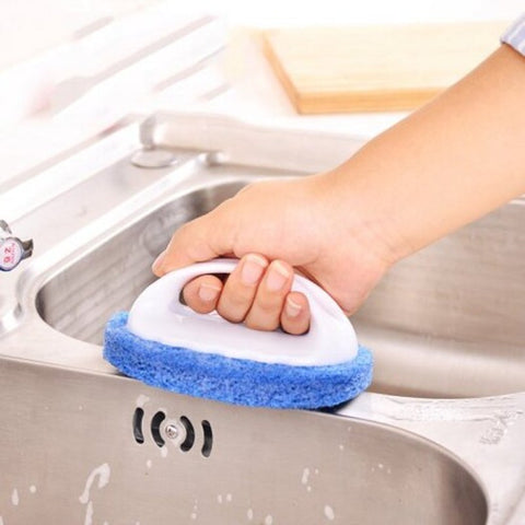 Strong Decontamination Bath Brush Magic Sponge Tiles Wash Pot Clean Rub Blue