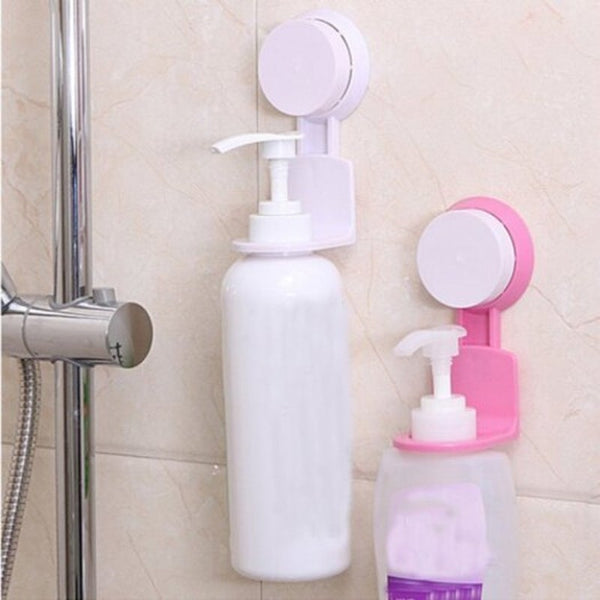 Strong Seamless Suction Cup Shower Gel Hanger Rose Red