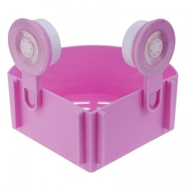 Strong Suction Cup Corner Shelf Washroom Bathroom Tiles Triangle Hanging Rack White Shelves