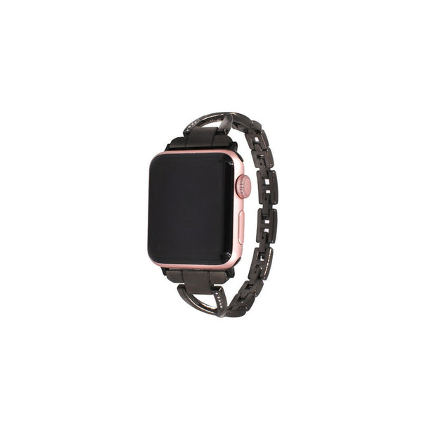 Stylish Metal X Shaped Shiny Watch With Steel Strap For Apple Iwatch 5 4 3 2 1 Watch Bands