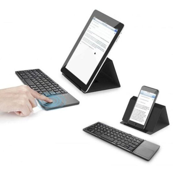 Stylish Mini Foldable Wireless Bluetooth Keyboard Black