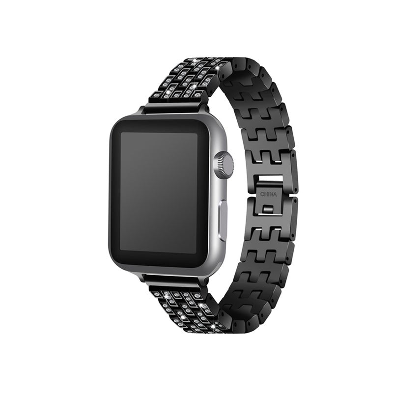 Stylish Shiny Belt Solid Stainless Steel Chain Strap For Apple Watch5 4 3 2 1 Watch Bands