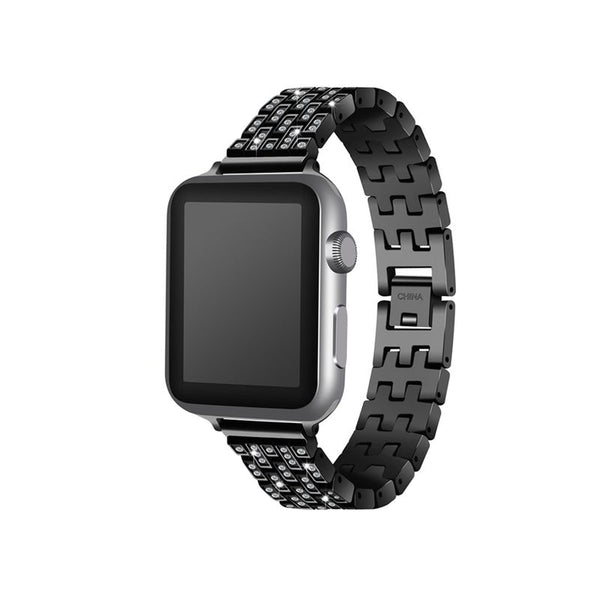 Stylish Shiny Belt Solid Stainless Steel Chain Strap For Apple Watch5 4 3 2 1 Watch Bands