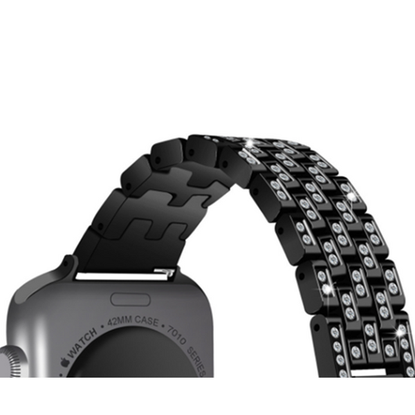 Stylish Shiny Belt Solid Stainless Steel Chain Strap For Apple Watch5 4 3 2 1 Watch Bands