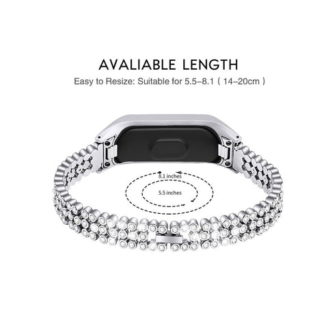Stylish Stainless Steel Shiny Strap For Samsung Galaxy Fit E Sm R375 Silver
