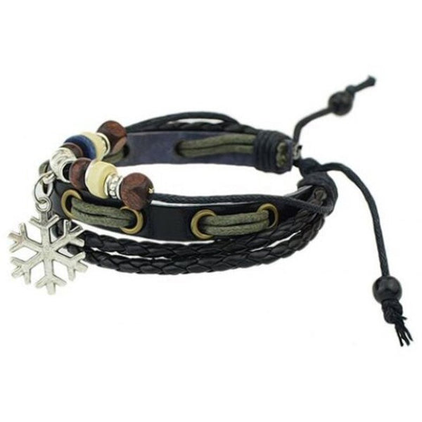 Stylish Women's Snow Flake Layered Bracelet