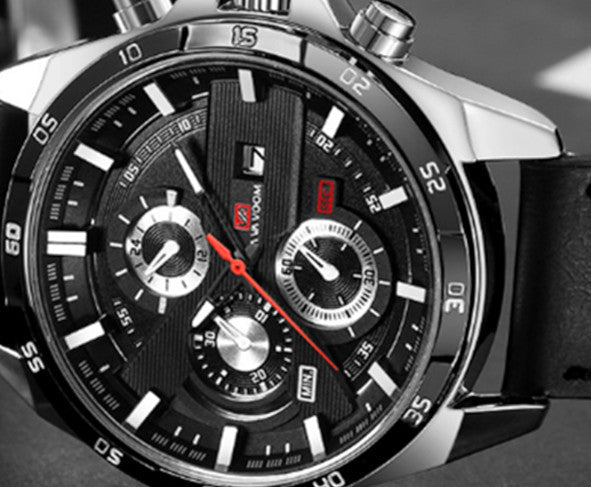 Veile Studios Stylish Waterproof Outdoor Sports And Leisure Watch Belt Calendar Quartz Suitable For Men Watches