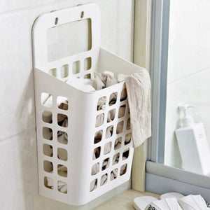 Sucked Hanging Laundry Hamper Dirty Clothes Storage Basket White