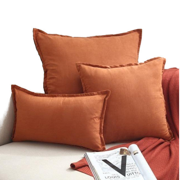 Suede Throw Pillows Cushion Covers Comfortable Decor Cushions & Decorative Pillows