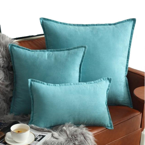 Suede Throw Pillows Cushion Covers Comfortable Decor Cushions & Decorative Pillows