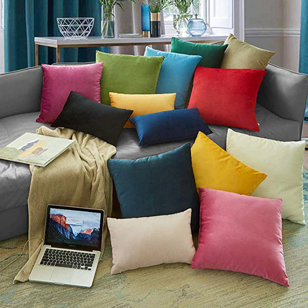 Suede Throw Pillows Cushion Covers Comfortable Decor Cushions & Decorative Pillows