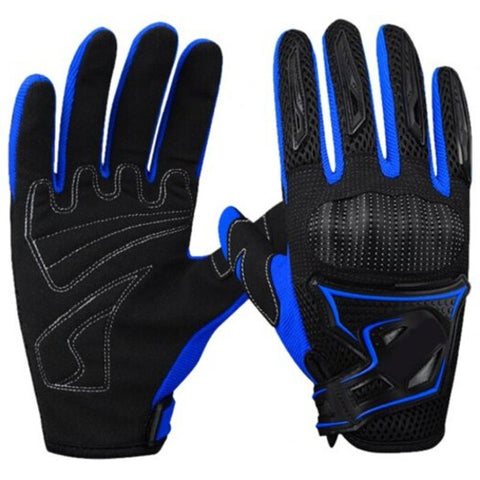 Summer Breathable Motorcycle Outdoor Ridding Gloves 1 Pair Blue Xl