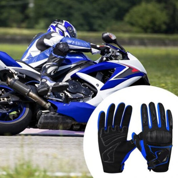 Summer Breathable Motorcycle Outdoor Ridding 1 Pair Blue Xl Gloves