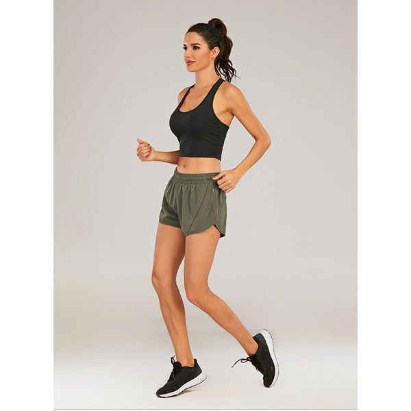 Summer Sports Shorts With Zipper Pockets Breathable Loose Outdoor Running Pants For Women Activewear Shorts