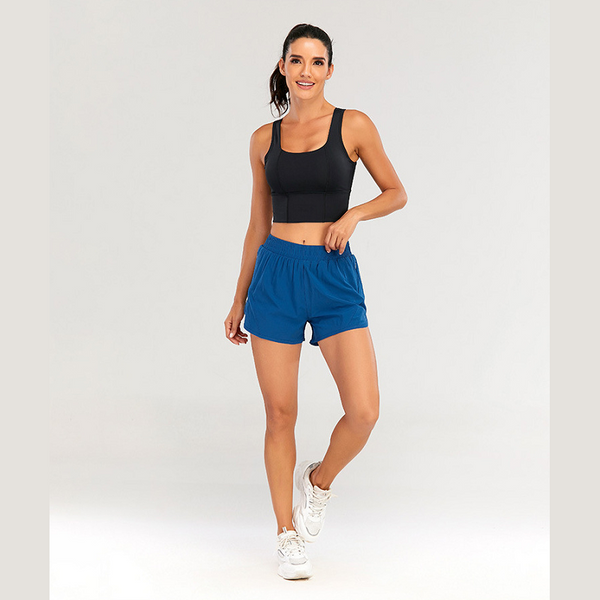 Summer Sports Shorts With Zipper Pockets Breathable Loose Outdoor Running Pants For Women Activewear Shorts