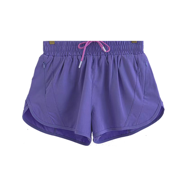 Summer Sports Shorts With Zipper Pockets Breathable Loose Outdoor Running Pants For Women Activewear Shorts