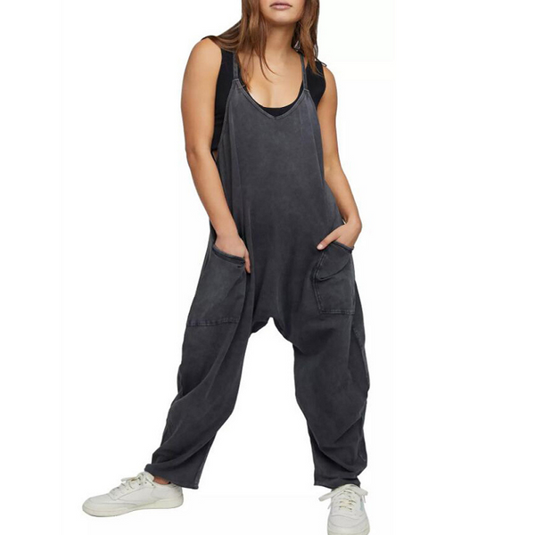 Summer Womens Loose Sleeveless Jumpsuits Spaghetti Strap Long Pant Romper With Jumpsuits Rompers & Playsuits