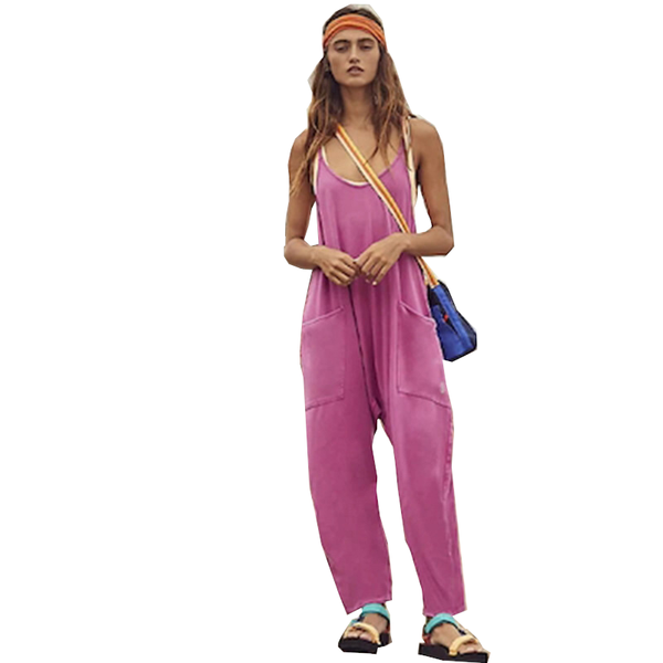 Summer Womens Loose Sleeveless Jumpsuits Spaghetti Strap Long Pant Romper With Jumpsuits Rompers & Playsuits