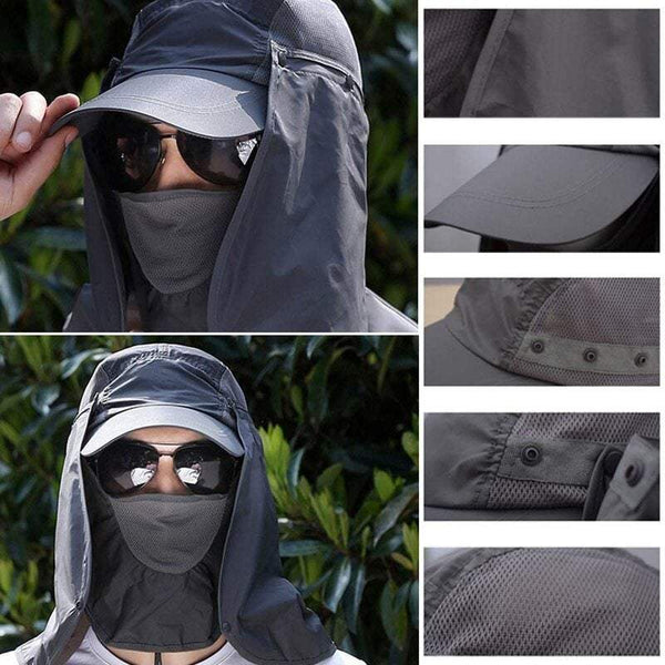 Hats Headwear Sun Fishing With Face Masks Outdoor Windproof Neck Dark Grey Hats & Headwear