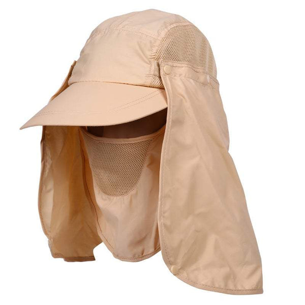 Hats Headwear Sun Fishing With Face Masks Outdoor Windproof Neck Khaki Hats & Headwear