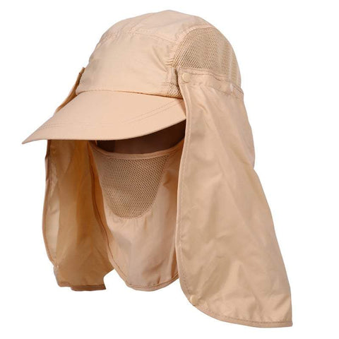 Hats Headwear Sun Fishing With Face Masks Outdoor Windproof Neck Khaki Hats & Headwear