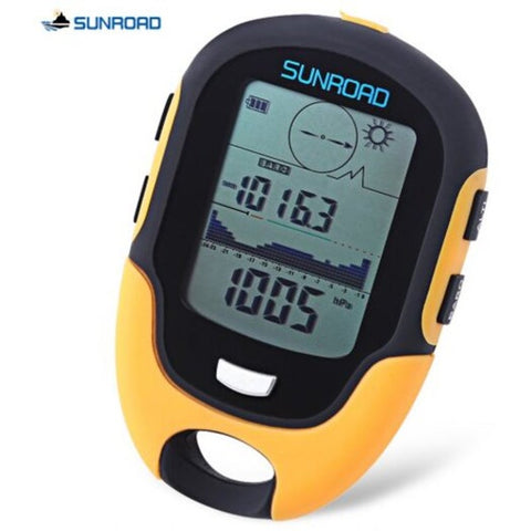 Sunroad Multifunctional Digital Compass Altimeter Barometer Orange