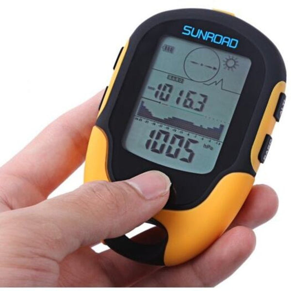 Sunroad Multifunctional Digital Compass Altimeter Barometer Orange Other Camping
