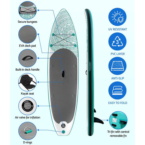 Weisshorn Stand Up Paddle Board Inflatable Kayak Surfboard Sup Paddleboard 10Ft Stand Up Paddleboards