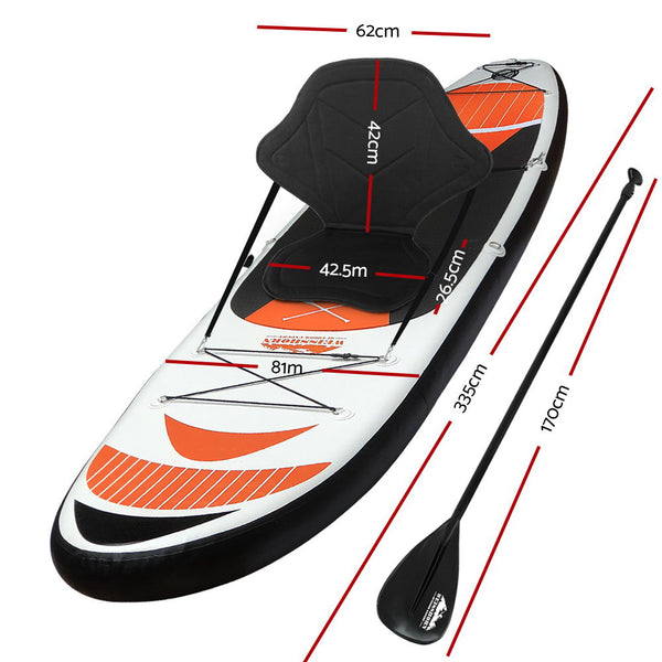 Weisshorn Stand Up Paddle Board 11Ft Inflatable Sup Surfboard Paddleboard Kayak Red Surfboards