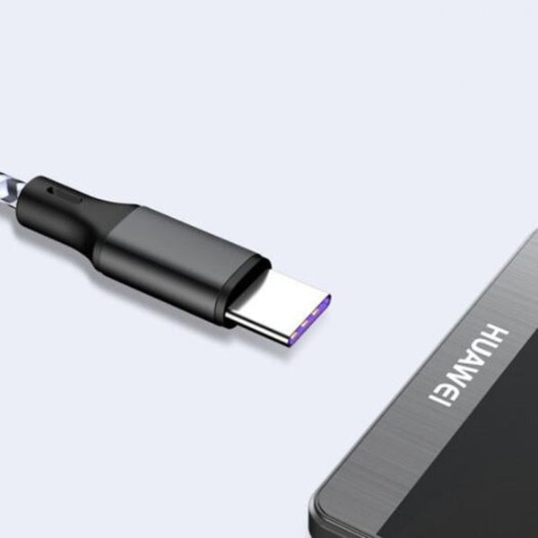 Super Fast Charge 5A Type Braided Charging Cable Purple Cables & Adapters