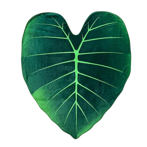 Super Soft Leaf Philodendron Printed Green Leaves Giant Flannel Blanket Blankets