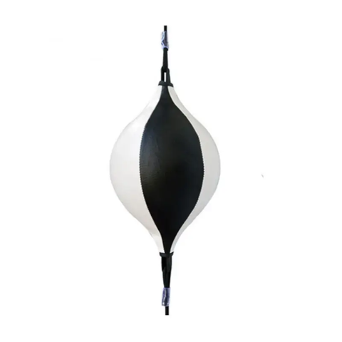 Suspended Boxing Training Ball Pear Shape White Black Punching Bags