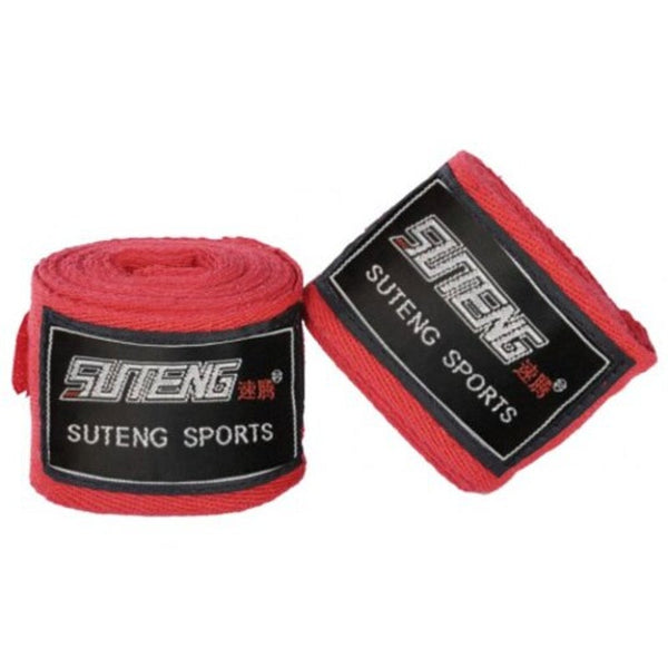 1 Pair Cotton Boxing Handwrap Punching Fighting Bandage Red Gloves Boxing